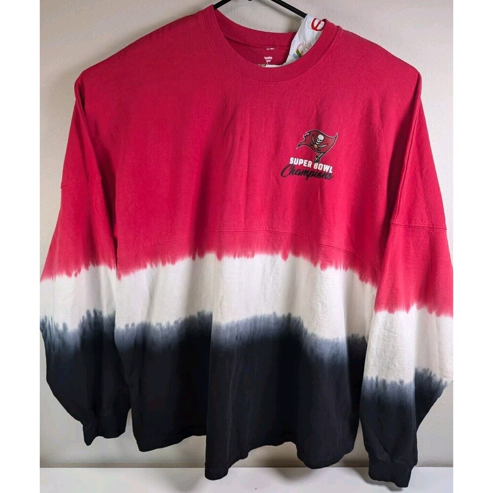 Tampa Bay Buccaneers Shirt Mens XXL Red Tie Die Superbowl Champions Fanatics